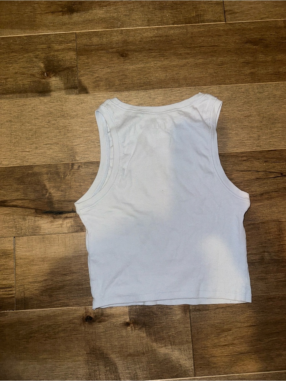 Blue Ribbed Tank Top - Picture 2 of 3